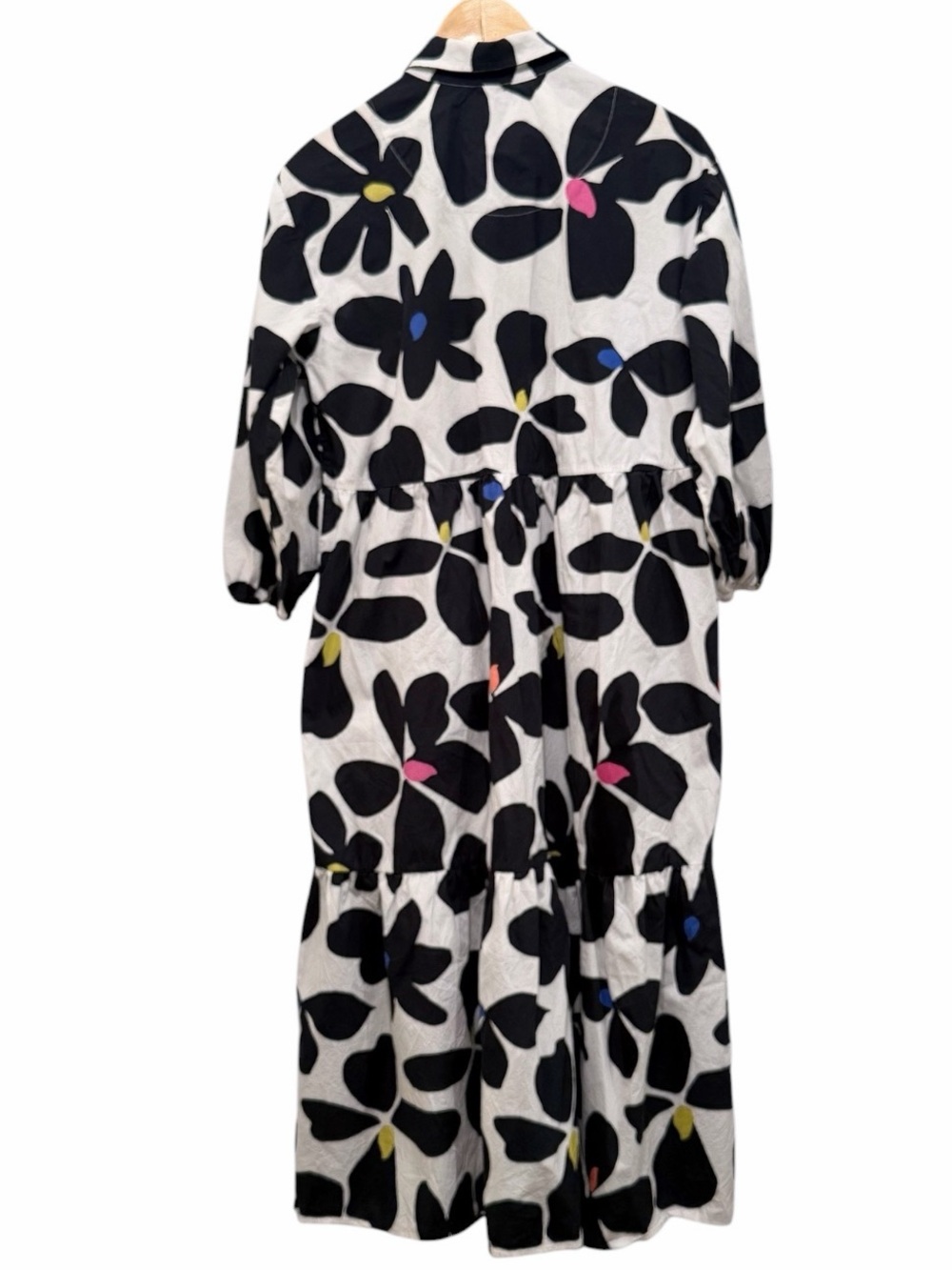 MAEVE x ANTHROPOLOGIE The Bettina Tiered Midi Shirt Dress M - Picture 10 of 12